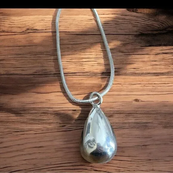 SILPADA STERLING SILVER TEARDROP PENDANT & NECKLACE - Picture 3 of 5